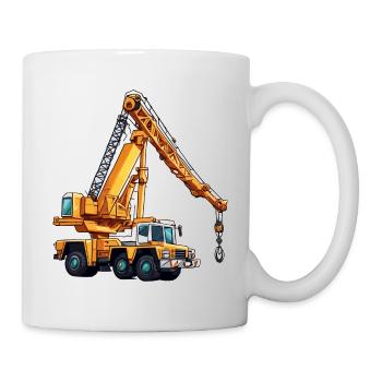 Crane / construction site / winch / crane system - Mug - white - Right