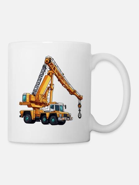 Crane / construction site / winch / crane system - Mug - white
