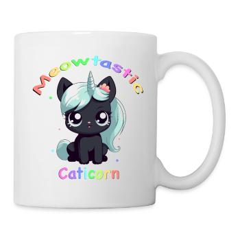 Caticorn Meowtastic Shirt, Cute Unicorn Cat. - Mug - white - Right