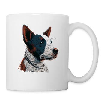 Chiot Bull Terrier anglais - Mug blanc - blanc - Droite