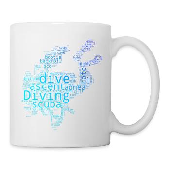 Plongée Plongeur Plongée Plongée Plongeuse Femme - Mug blanc - blanc - Droite