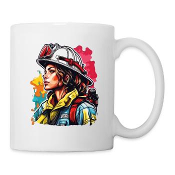 Pompier/Incendie/Incendie/Extinction/Héroïne - Mug blanc - blanc - Droite
