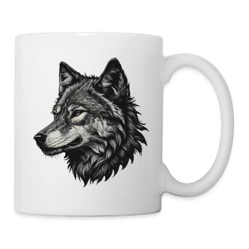 Mystical Wolf's Head: Powerful Natural Aesthetics - Mug - white - Right