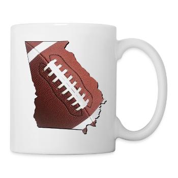Géorgie (États-Unis) | Vrai football | Carte - Mug blanc - blanc - Droite