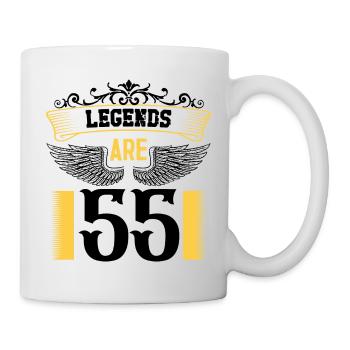 Les légendes ont 55 ans, 55 ans d’anniversaire - Mug blanc - blanc - Droite
