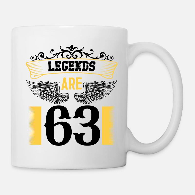 Les légendes ont 63 ans, 63 ans d’anniversaire - Mug blanc - blanc