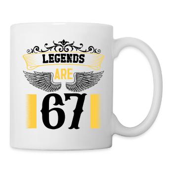 Les légendes ont 67 ans, 67 ans d’anniversaire - Mug blanc - blanc - Droite