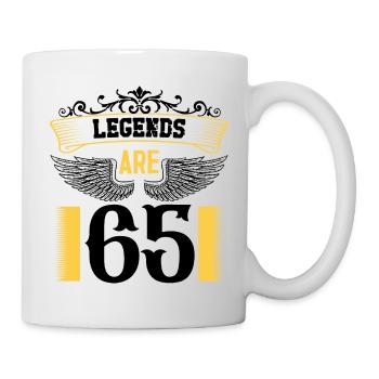 Les légendes ont 65 ans, 65 ans d’anniversaire - Mug blanc - blanc - Droite