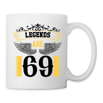 Legenden sind 69 Jahre alt, Geburtstag 69 - Tasse - Weiß - Rechts