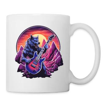 Hard-rock wolf - Mug - white - Right