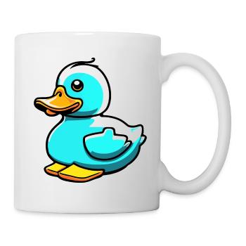 Gummiente / Badeente / Wasser / Badewanne - Tasse - Weiß - Rechts