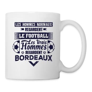 les vrais hommes regardent BORDEAUX club de foot - Mug blanc - blanc - Droite