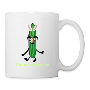 Concombre de carnaval, concombre, carnaval, oreilles de lapin, helau - Mug blanc - blanc - Droite