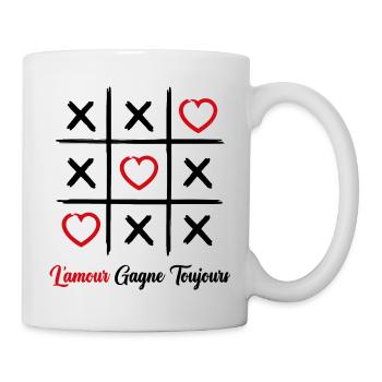 L amour Gagne Toujours - cadeau saint valentine - Mug blanc - blanc - Droite