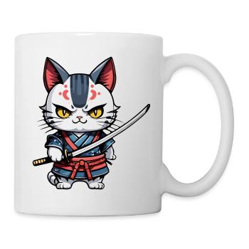 Samurai Cat #27 - Mug - white - Right