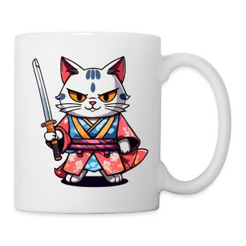 Samurai Cat #34 - Mug - white - Right