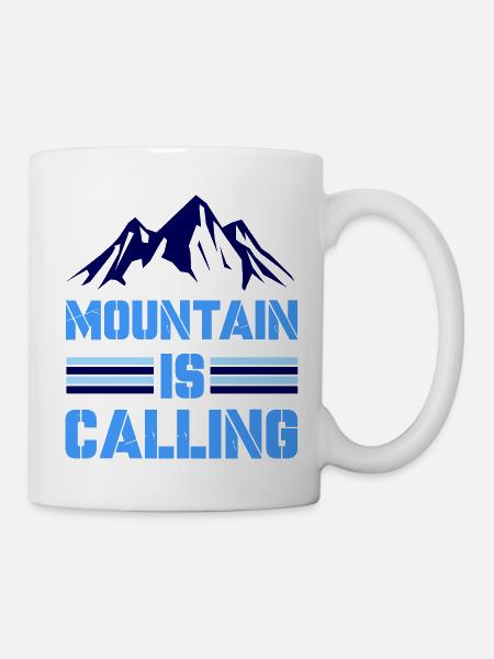 mountain adventure is calling - Tasse - Weiß