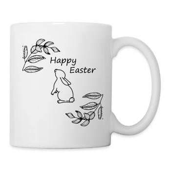 Frohe Ostern Geschenkidee Happy Easter - Tasse - Weiß - Rechts