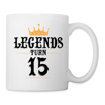 15 ans, les légendes ont 15 ans - Mug blanc - blanc - Droite