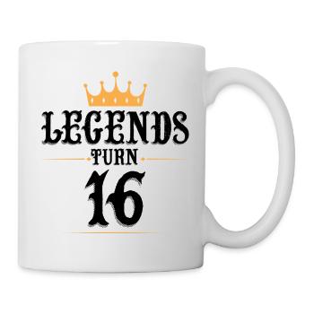 16 Anniversaire, Legends fête ses 16 ans - Mug blanc - blanc - Droite