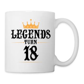 18 Birthday, Legends turn 18 - Mug - white - Right