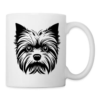 Yorkshire Terrier Dog Head - Mug - white - Right