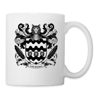Katze Wappen Zwei - Tasse - Weiß - Rechts