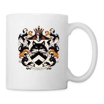 Katze Wappen - Tasse - Weiß - Rechts