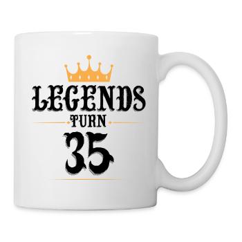 35 Birthday, Legends turn 35 - Mug - white - Right