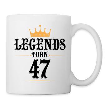47 Anniversaire, Légendes Fête ses 47 ans - Mug blanc - blanc - Droite