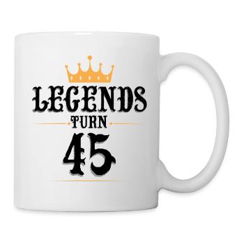45 Anniversaire, Légendes Fête ses 45 ans - Mug blanc - blanc - Droite