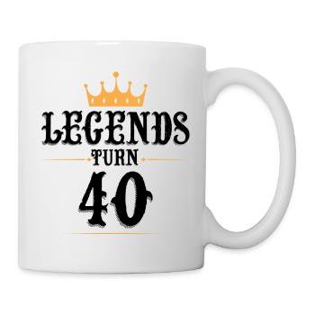 40 Birthday, Legends Turn 40 - Mug - white - Right