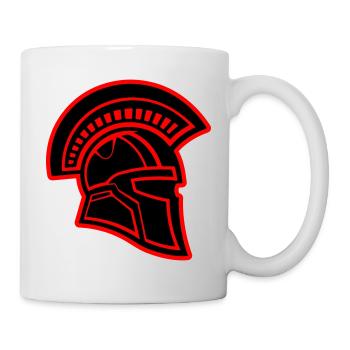 Spartan Head Warrior Sparta Helmet - Mug - white - Right