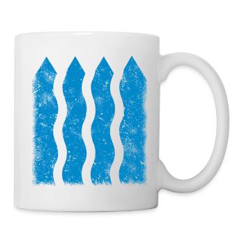 Lignes bleues - Ornement déco - Mug blanc - blanc - Droite