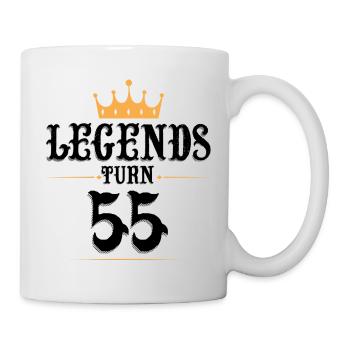 55 Anniversaire, les légendes ont 55 ans - Mug blanc - blanc - Droite