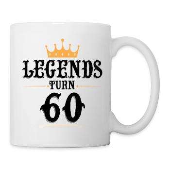 60e anniversaire, les légendes fêtent leurs 60 ans - Mug blanc - blanc - Droite