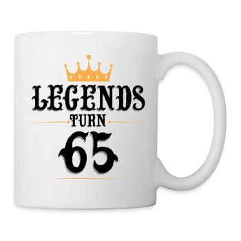 65 Birthday, Legends turn 65 - Mug - white - Right