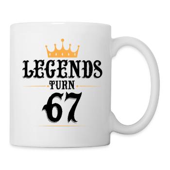 67 Anniversaire, Légendes Fête ses 67 ans - Mug blanc - blanc - Droite