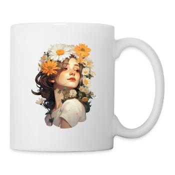 Margeriten Mädchen - Tasse - Weiß - Rechts