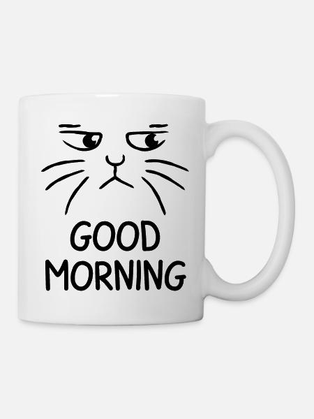 Bonjour chat chat - Mug blanc - blanc