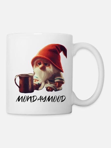 Mondaymood - Montagsmuffel bunt - Tasse - Weiß