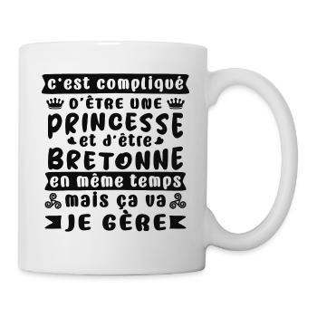 princesse bretonne cadeau,breizh,femme bretagne - Mug blanc - blanc - Droite