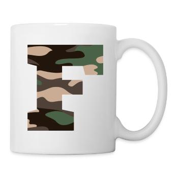 lettre F camouflage militaire-idée cadeau - Mug blanc - blanc - Droite