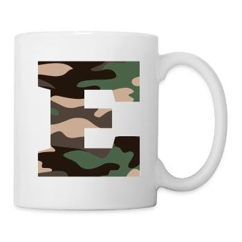 lettre E camouflage militaire-idée cadeau - Mug blanc - blanc - Droite