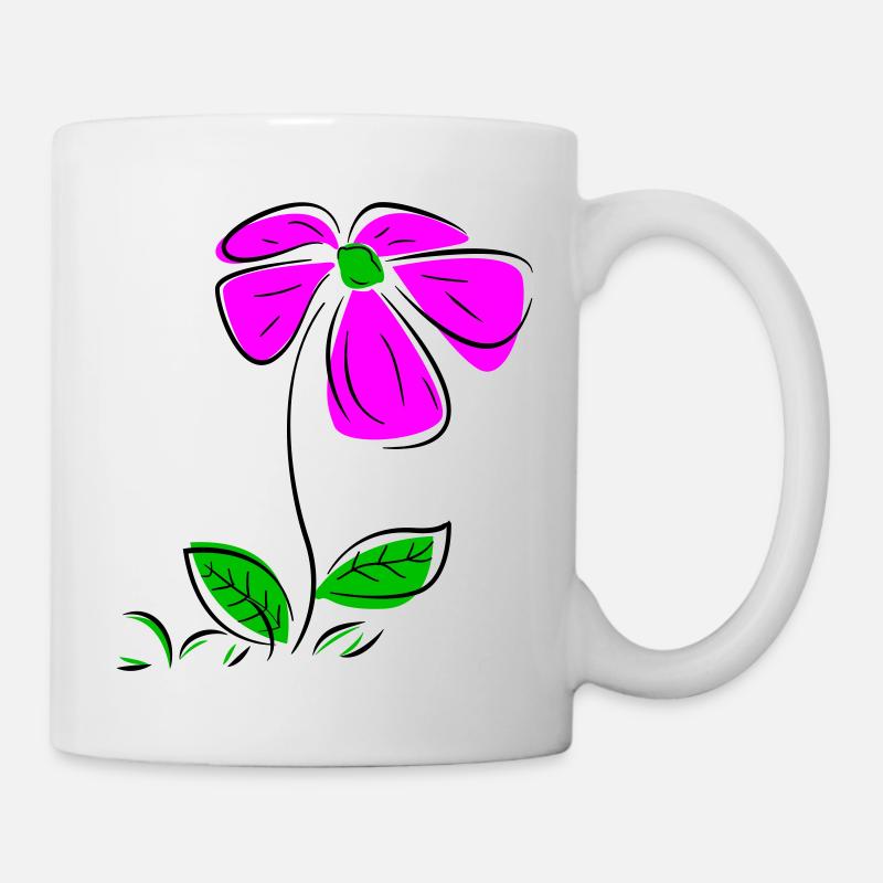 Blume - Tasse - Weiß
