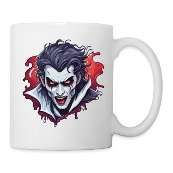 Vampir / Dracula / Blutsauger / Halloween / Mythos - Tasse - Weiß - Rechts