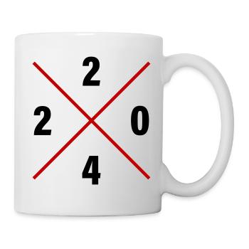 2024 Jahr Zahl - Tasse - Weiß - Rechts