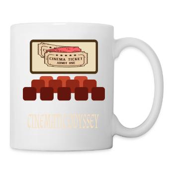 Film Movie Lovers Retro Vintage Classic Cinema TV - Tasse - Weiß - Rechts