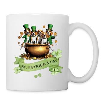 St. Patrick's Day Beagle I Irish Celebration - Tasse - Weiß - Rechts