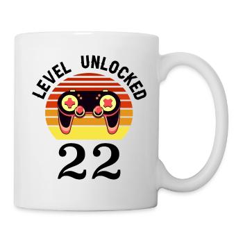 Level 22 unlocked 22 Birthday 22 years old - Mug - white - Right